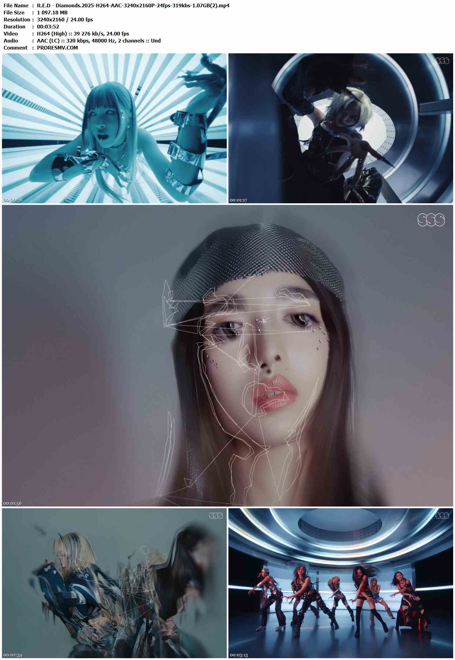 R.E.D - Diamonds.2025-H264-AAC-3240x2160P-24fps-319kbs-1.07GB(2)官方MV_高清MV